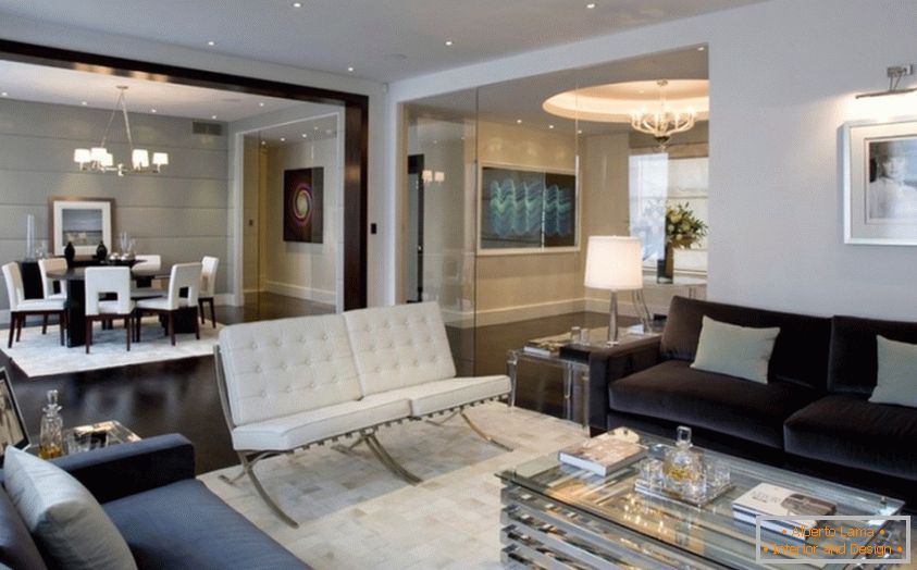 Moderni dizajn luksuzne dnevne sobe