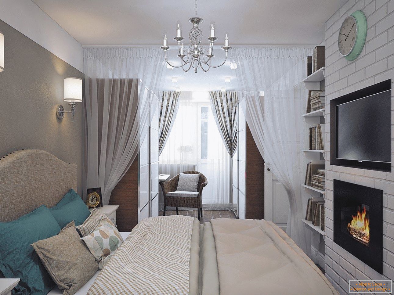 Mala spavaća soba s pripadajućom loggiom