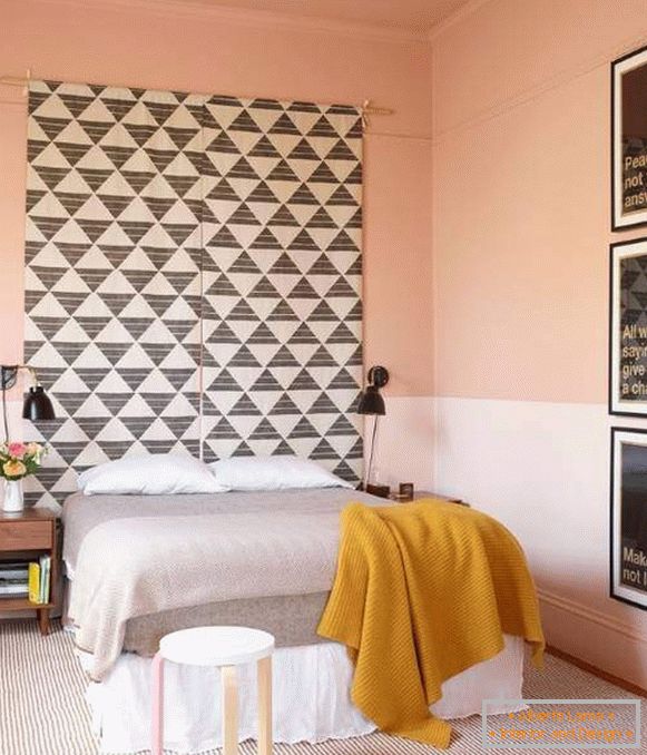 Kako ukrasiti zid u spavaćoj sobi - fotografija dekor iza kreveta
