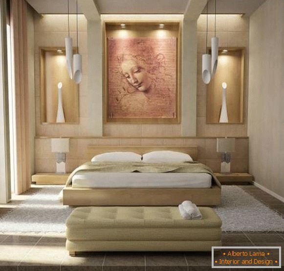 Inspirirajući dizajn spavaće sobe s oblikovanim svjetlima
