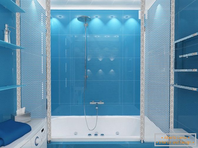 Luksuzan dizajn kupaonice u plavim tonovima
