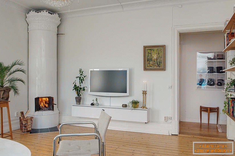 Interijer dnevne sobe u skandinavskom stilu