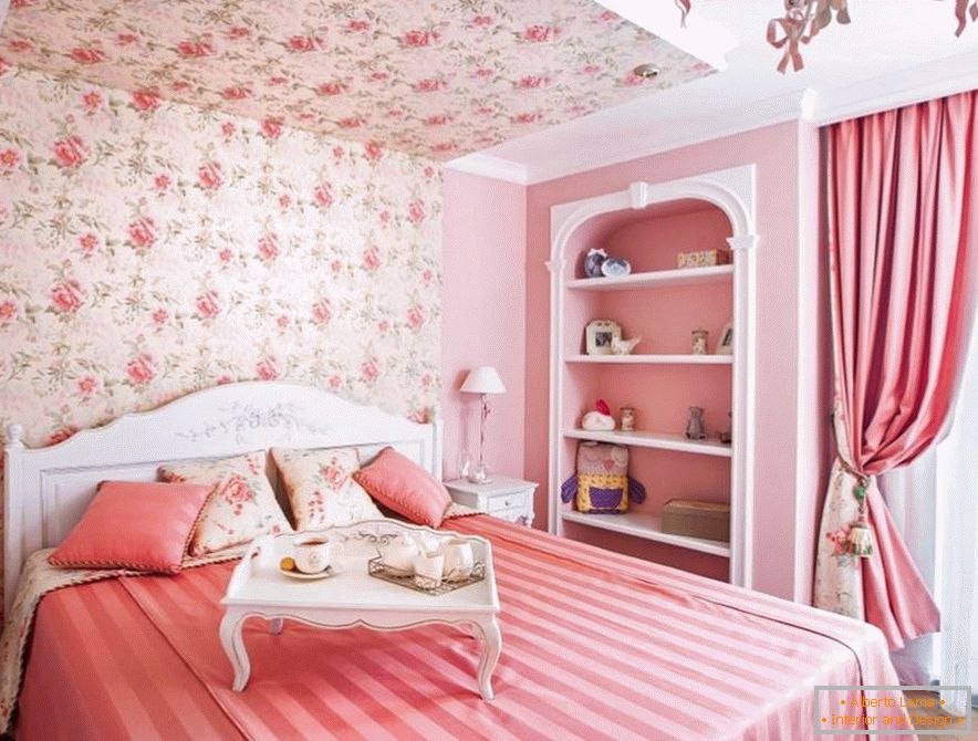 Spavaća soba u ružičastu boju