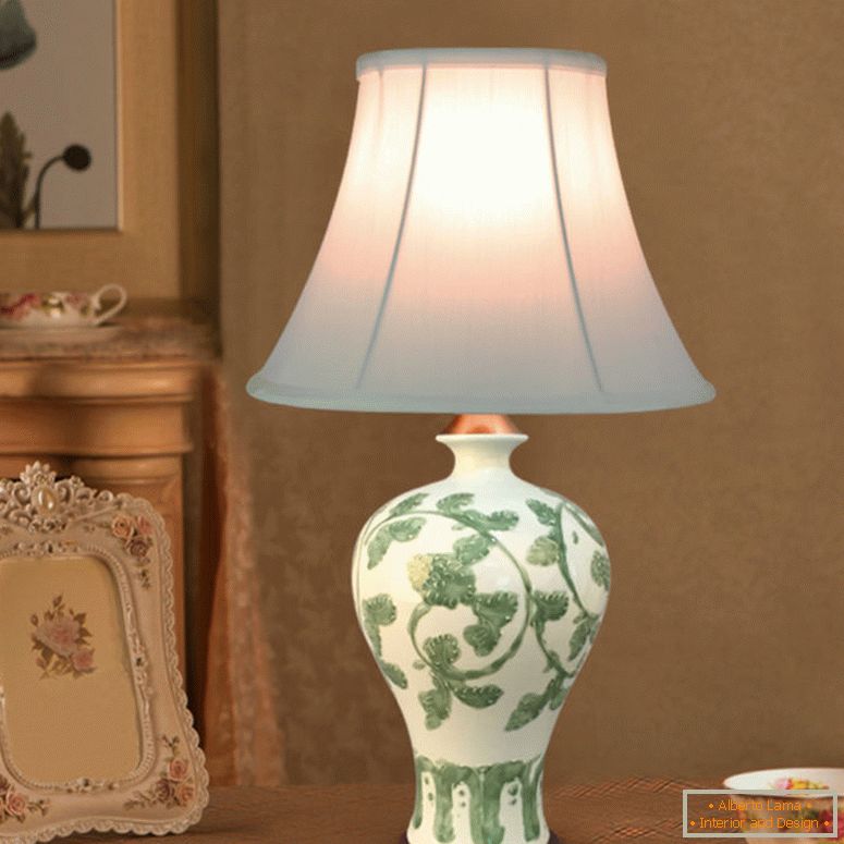 Europska-style 110 do 220 do izvora osvjetljenja-tkanina-abažur-keramika-lampvody-sobni-porculan-stol-žarulje