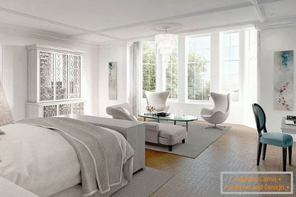 Bijela siva soba s prekrasnim namještajem