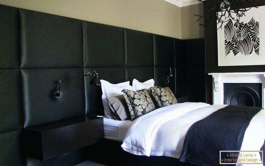 Luksuzna crna spavaća soba