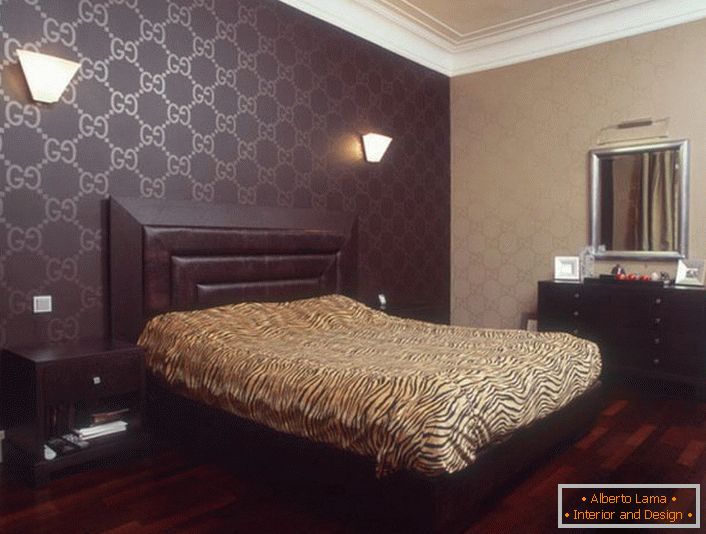 Moderna tapeta za modernu spavaću sobu u baroknom stilu.