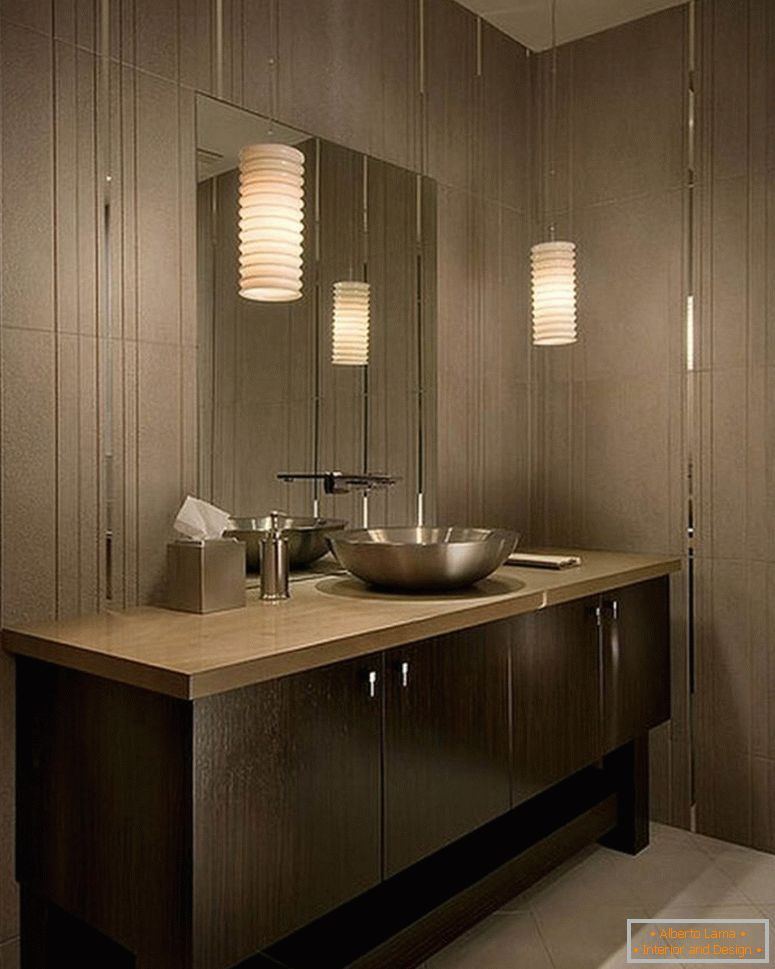 kupaonica-hot-slika-od-bež-kupatilo-dekoracija-korištenjem-bijelo-cilindar-košnica-kupatilo-privjesak-lampa-hlad-uključujući svjetlo-sivo-crijep-kupatilo-zid-i-okrugli nehrđajućeg steel- kupaonica-posuda-umivaonika-Središnje
