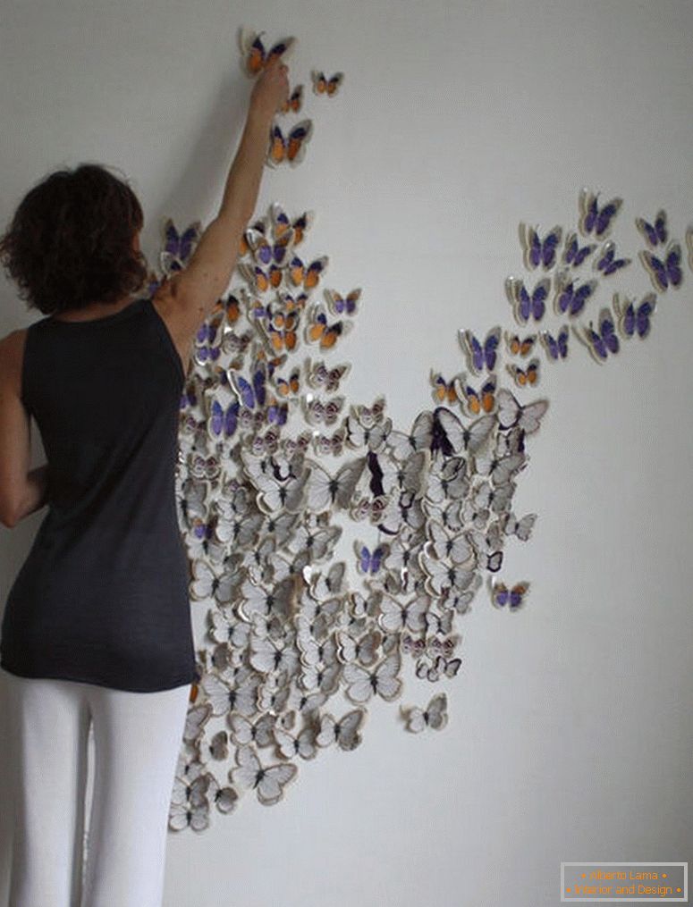 Ljepila leptira na zid