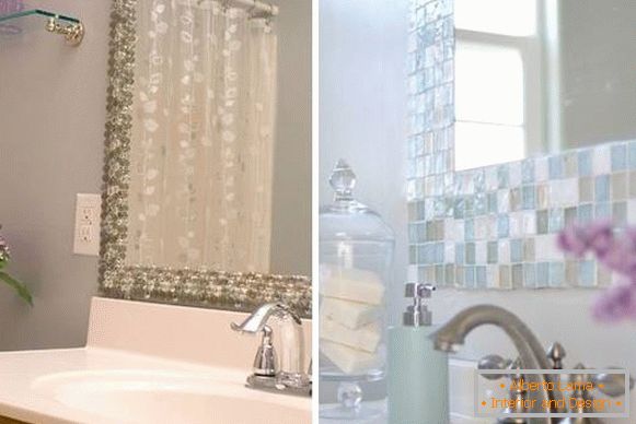Kako ukrasiti zidove u kupaonici - dekor zrcala je mozaik