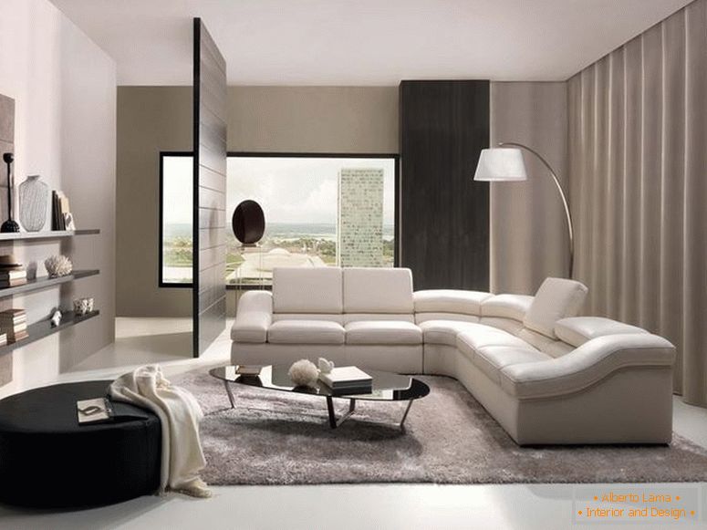 Meka, udobna kauč u visokotehnološkom stilu savršeno se uklapa u unutrašnjost stana. 