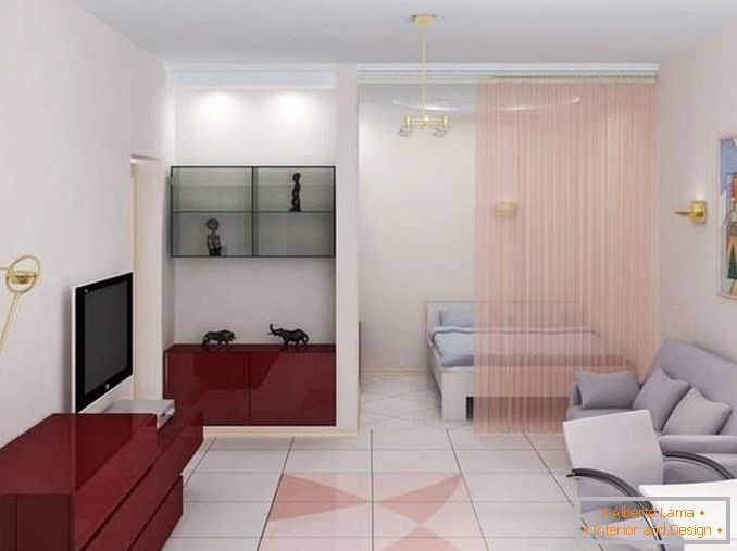 Izrada jednosobnog apartmana Hruščov s odvojenom spavaćom sobom