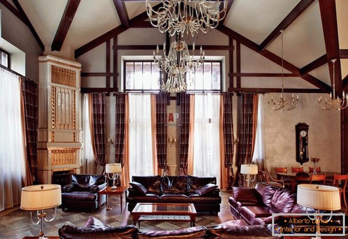 Klasični stil интерьера для гостиной дома