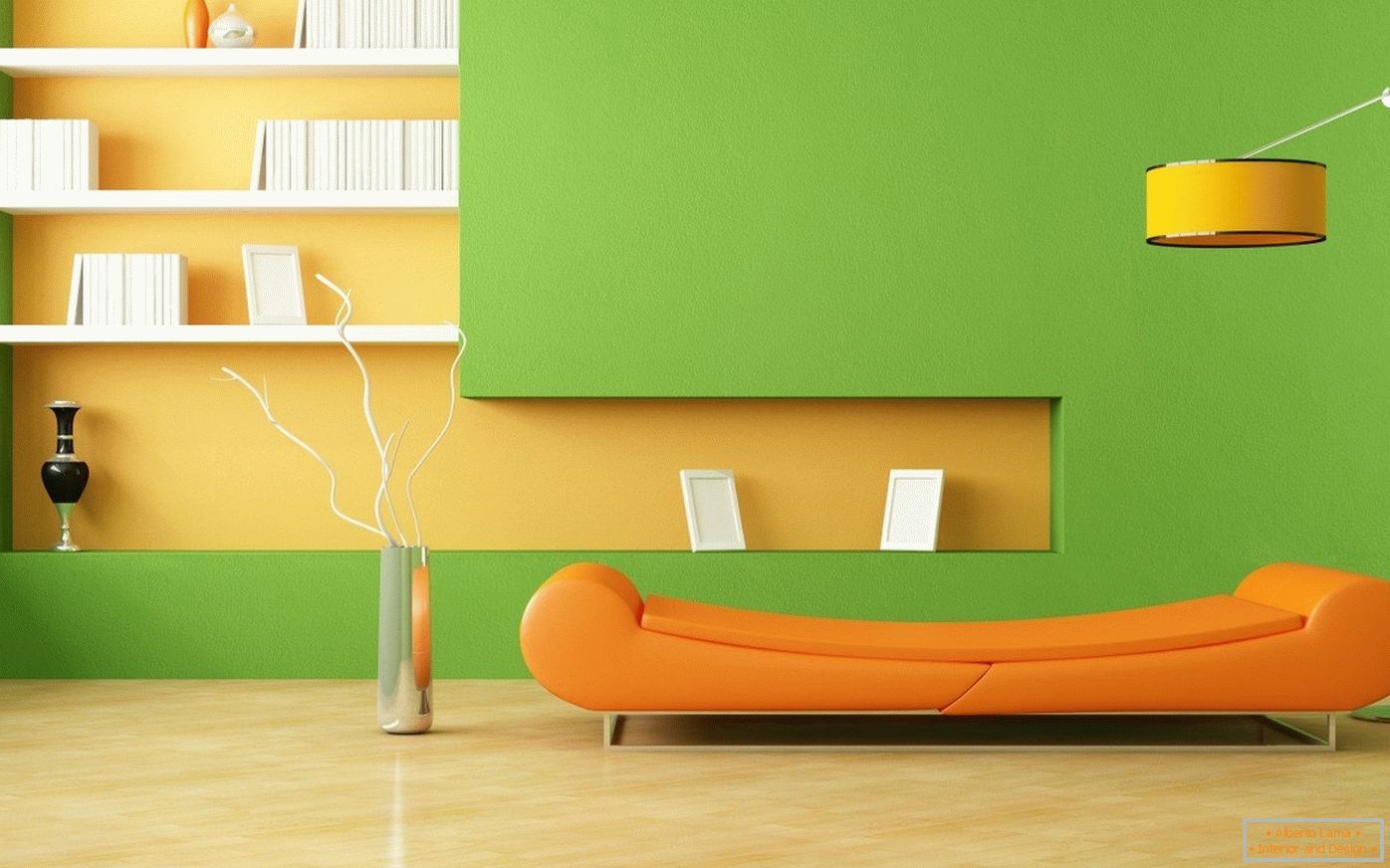 Sofa i zeleni zidovi