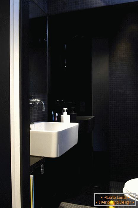 Dizajn interijera kupaonice u crnoj boji