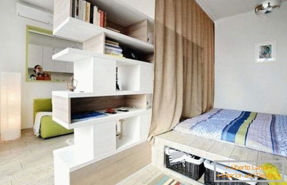dizajn interijera malog jednosobnog stana, slika 1