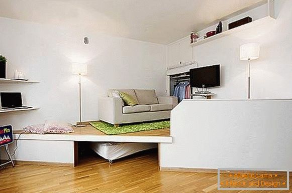 dizajn interijera malog jednosobnog stana, slika 26