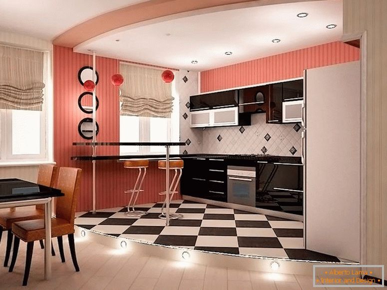 Različite vrste podova u kuhinji-studio