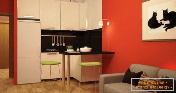 Moderni dizajn studio apartman 25 m2 M - foto kuhinja dnevni boravak