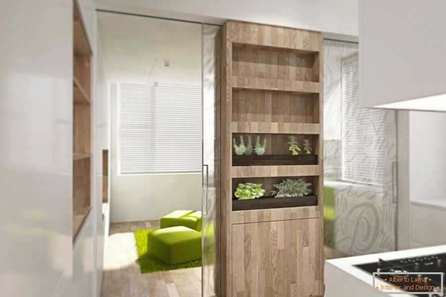 Transformator za dizajn apartmana: mala kuhinja