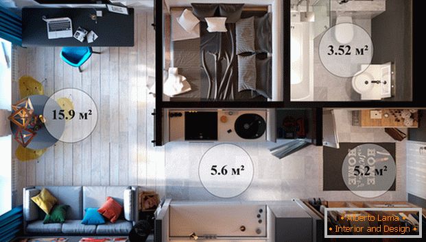 dizajn mali studio apartman 30 кв м 