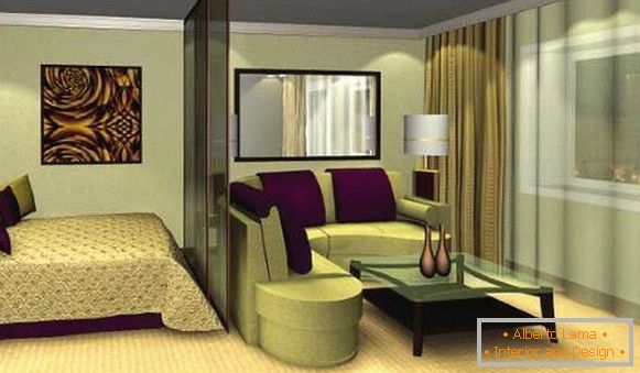 Mala soba - spavaća soba u dizajnu malog stana u Hruščovu