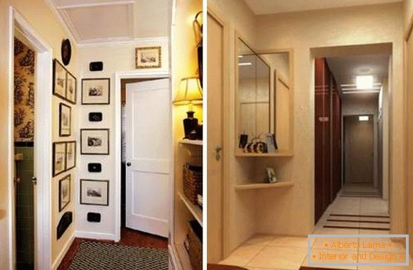 Dizajn malih apartmana Hruščov - ideje za dizajn hodnika