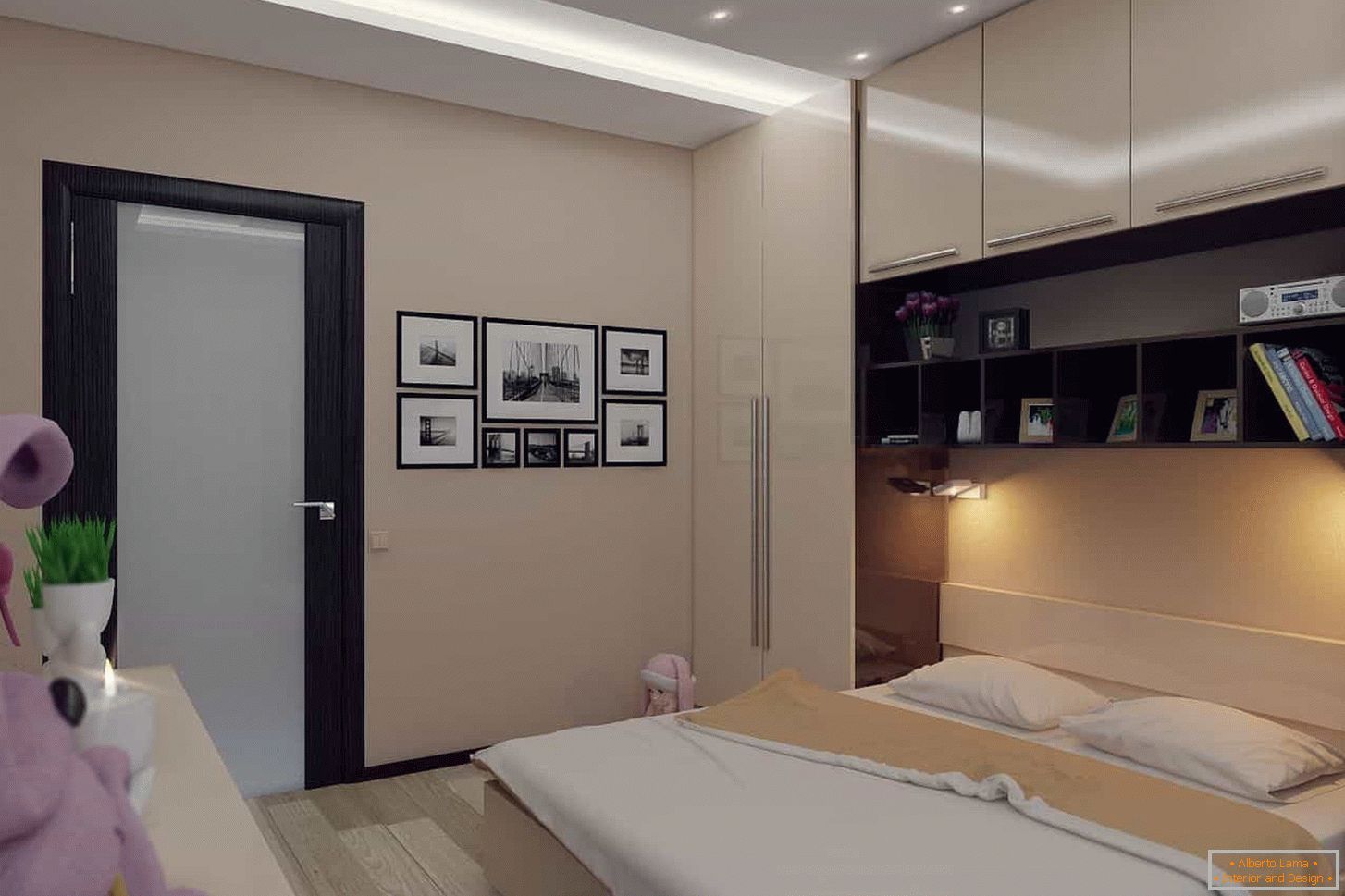 Dizajn spavaće sobe u secesijskom stilu 13 m²