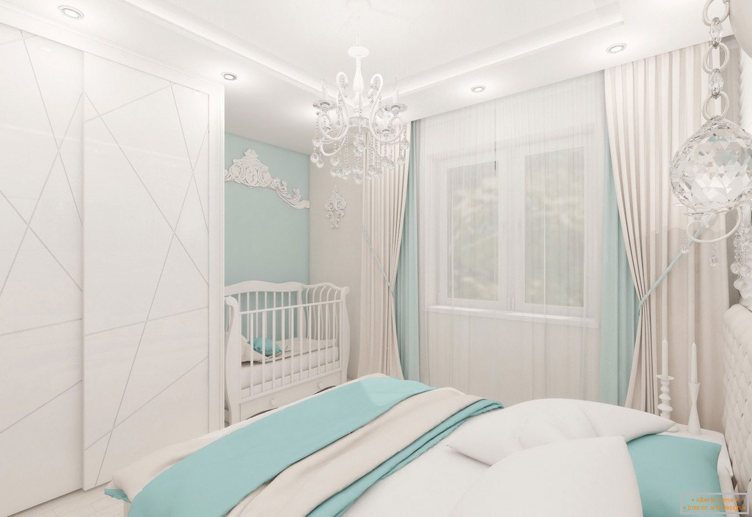 Dizajn spavaćih soba u svijetlim bojama