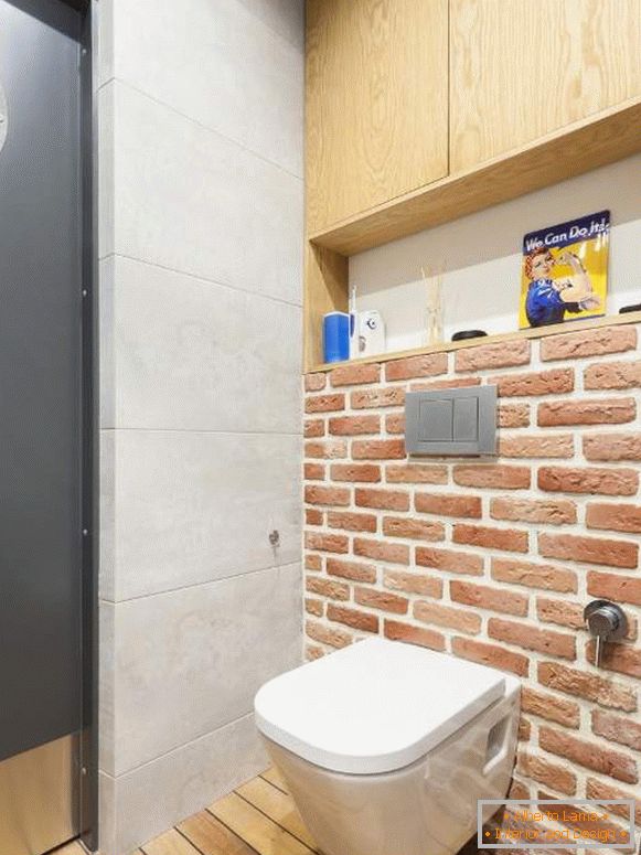 Dizajn malog WC - foto u stilu potkrovlja