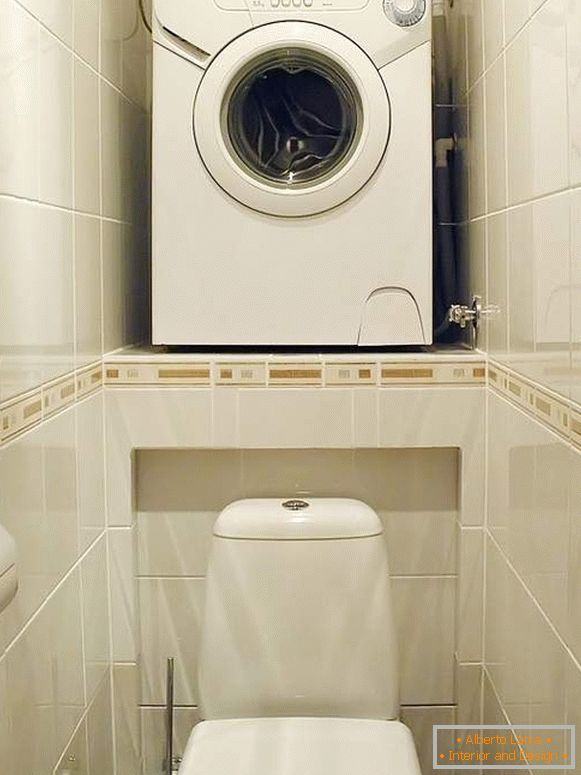 Stroj za pranje rublja na toaletu - kako napraviti interijer