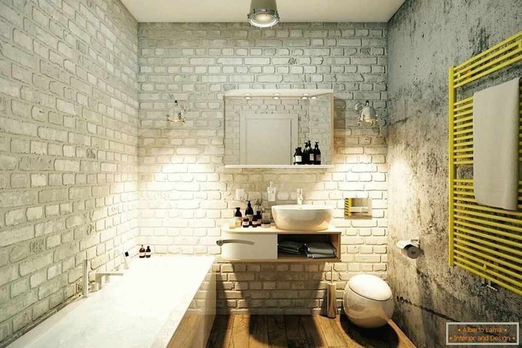 Interijer kupaonice u stilu potkrovlja