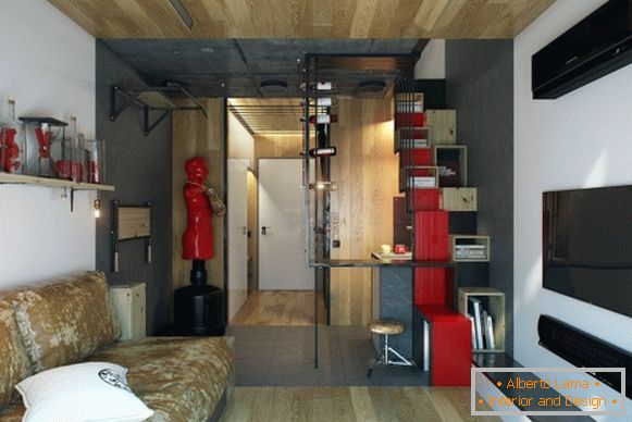 Stilski dizajnerski dizajn soba 18 m²