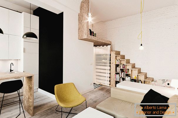 Dizajn interijera malog stana u Poljskoj