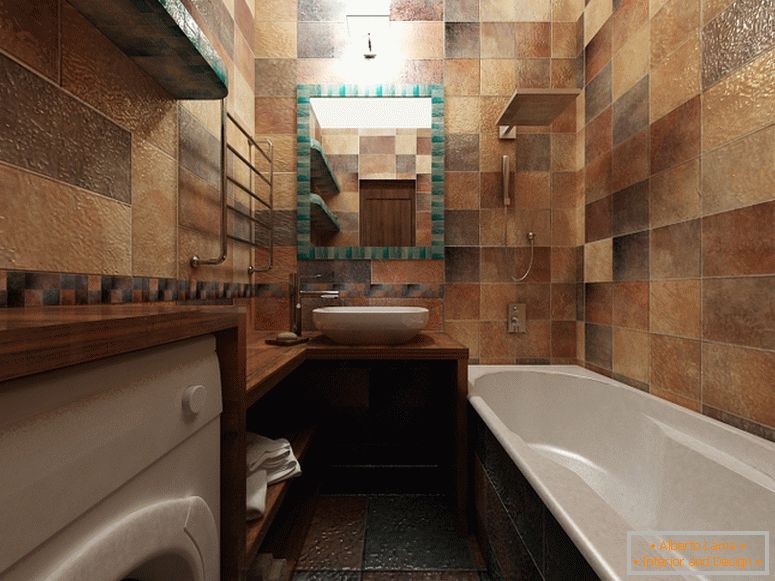 Elegantna kupaonica u brončanu boju