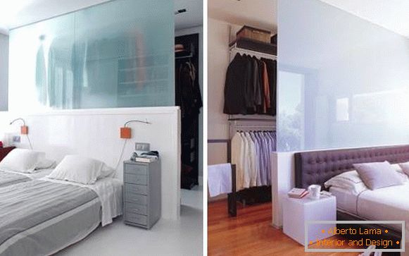 Ugrađena svlačionica u spavaćoj sobi - fotografija sama