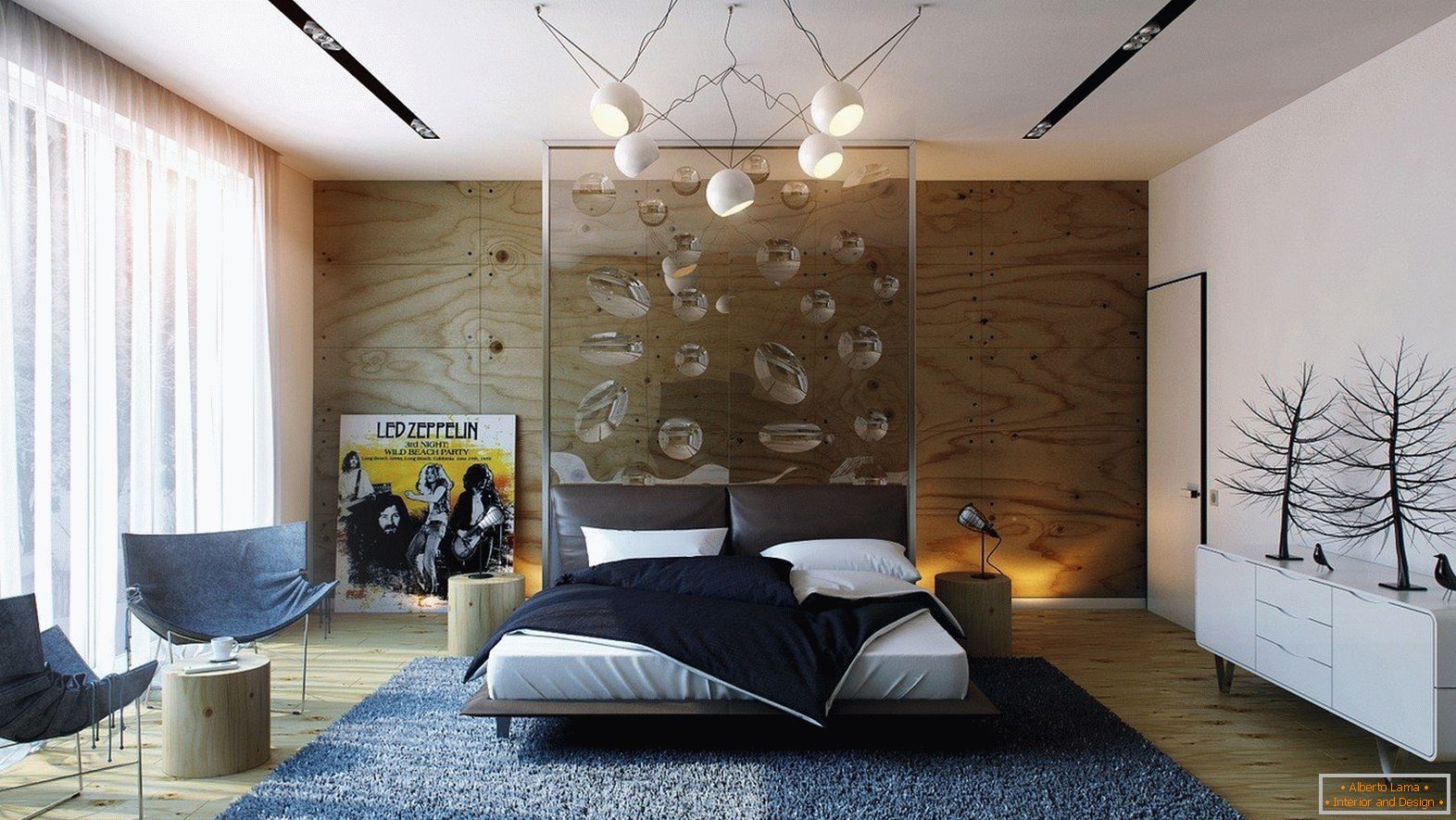 Moderni dizajn interijera spavaće sobe