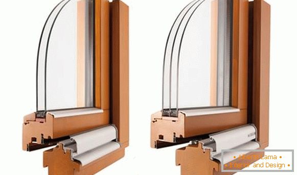 Složeni prozori - fotografija jednostrukih i dvostrukih staklenih prozora