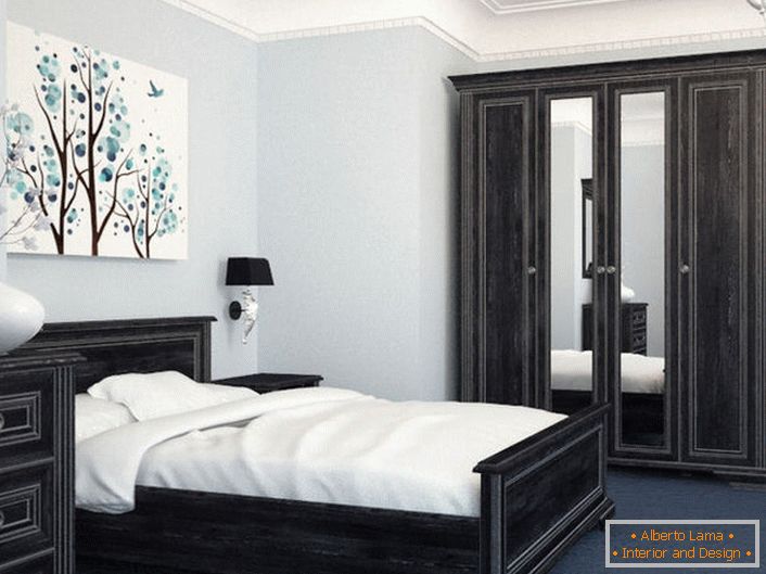 Modularni namještaj za malu spavaću sobu u skandinavskom stilu.