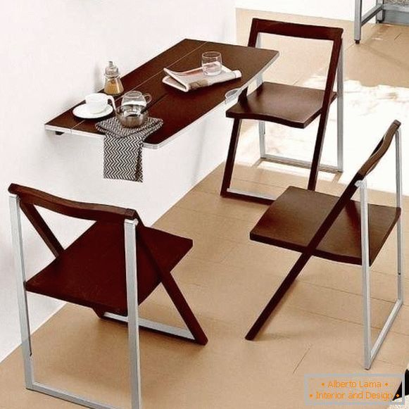 stol, kuhinja, presavijeni, drveni, slika 15