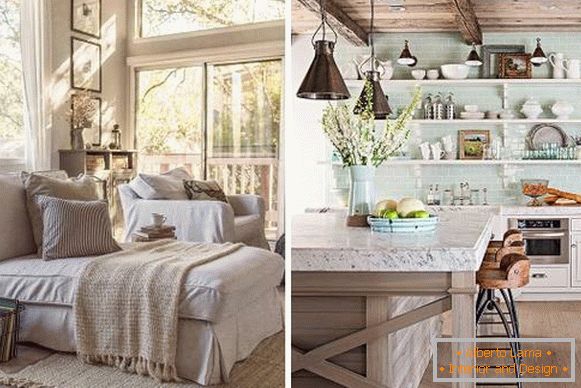 Moderan dizajn interijera 2016 - Provence spavaća soba i kuhinja
