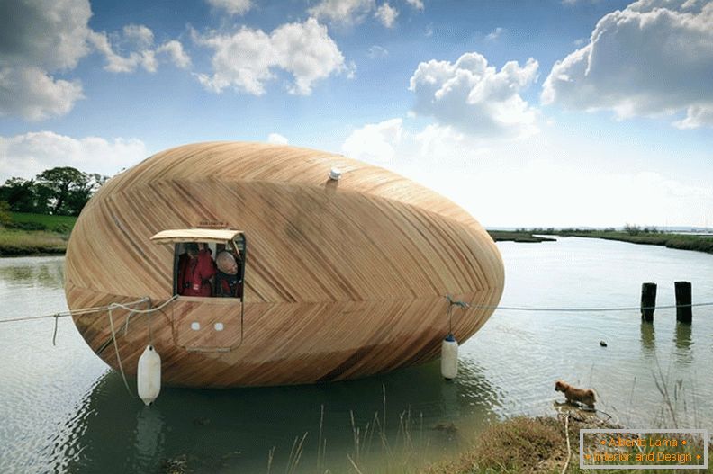 Neobična plutajuća kuća Exbury Egg iz studija PAD, grupa SPUD i Stephen Turner