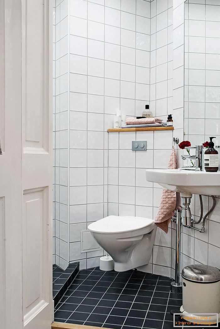 Unutrašnjost kupaonice u studio apartmanu u Göteborgu