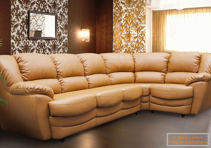 Elegantan kompozitni modularni kauč za elegantan dnevni boravak. Boja udobnog kuta je boja presvlake luksuznih Cadillacs premium klase.