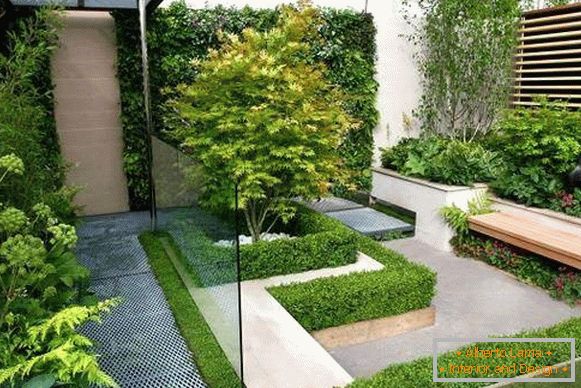 Očistite minimalistički dizajn vrtne plohe