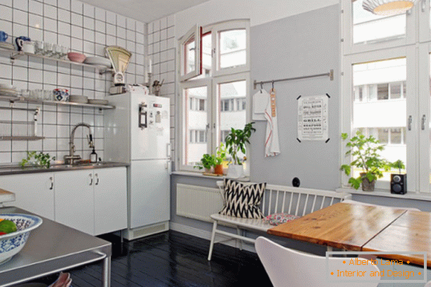 Kuhinja malog stana u Stockholmu