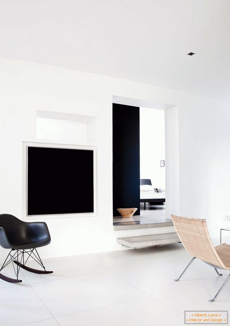 Dizajn malog stana u crno-bijeloj boji - фото 6