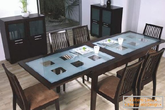 stol za blagovanje s staklene ploče, slika 36