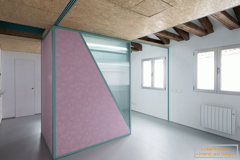 Nevjerojatan apartman projekt: kabrioletna soba u presavijenom obliku
