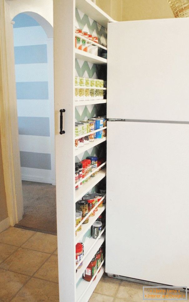 Retractable spremište iza hladnjaka